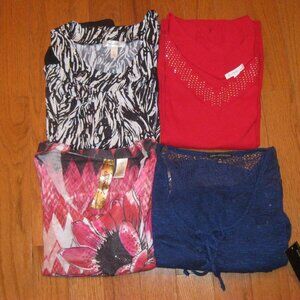 LOT OF 4 SHORT SLEEVE TSHIRTS. SIZES XL